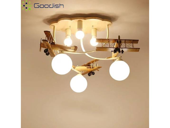 Lampes suspendues LED modernes de luxe nordiques en bois en forme d'avion à bulles, lampes créatives artistiques pour le salon, décoration de la maison, lustres