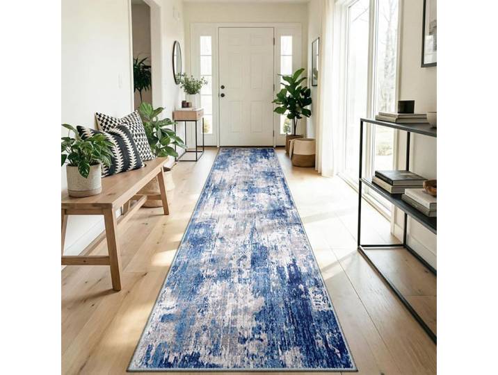 Tapis de Salon Lavable en Machine 60x300 cm Tapis antidérapant Tapis de Chambre pour Le Salon l'entrée la Chambre et la