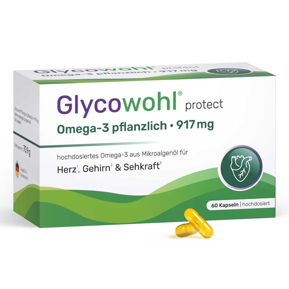 Heilpflanzenwohl GmbH Glycowohl Omega-3 Kapseln 917 mg vegan + DHA + EPA + DPA 19404645