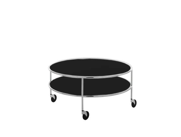 Lammhults Table basse Chicago III Stratifié noir-chrome