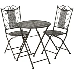 Boltze Bistroset Broder Tisch und Stühle, Höhe 70-93 cm