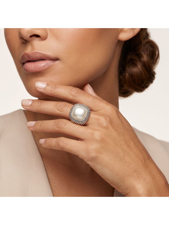 Nomad Versilb. Ring mit Edelstein - 54