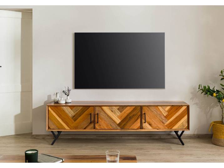 TV-Board Altholz 200x40x56 natur lackiert AVIGNON #140