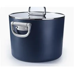 Joseph Joseph Space Suppentopf mit klappbaren Griffen D25cm, Pfanne + Kochtopf, Silber, Blau