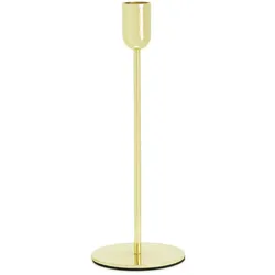 PartyDeco Kerzenhalter Metall 22cm Stabkerzen Kerzenständer Stabkerzenhalter Tischdeko Hochzeit Geburtstag Weihnachten Tisch Hochzeitsdeko Weihnachtsdeko Gold