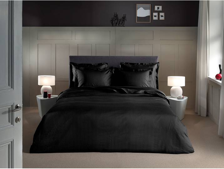 Bettwäsche Banda 200 x 260 cm + 2 Kissen 60 x 70 cm Schwarz/Schwarz