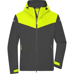 James & Nicholson Herren Outdoor Softshell Jacke Softshell-Jacke JN1180 carbon/bright yellow/carbon 3XL