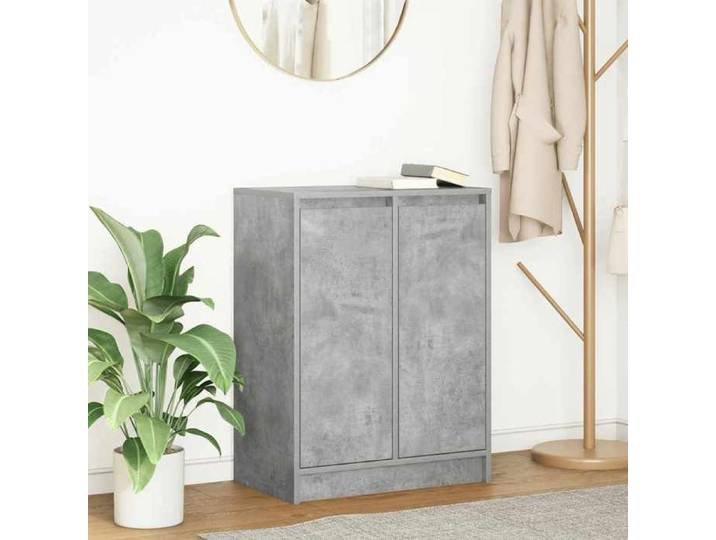 Buffet gris béton 57x34x76 cm bois d'ingénierie meuble de rangement meuble de rangement de cuisine meuble de 861619