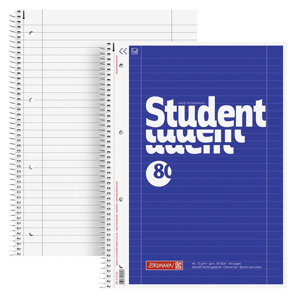 BRUNNEN Collegeblock Student DIN A4 liniert 1069927