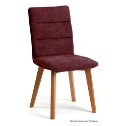 ESSZIMMERSTUHL (8er-Set) Darija 47x92x60 Eiche geölt/Marsala