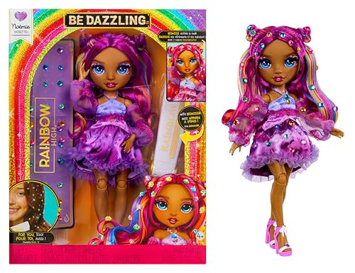 Rainbow High Be Dazzling Noemie Violette modepop, paars, 28 cm