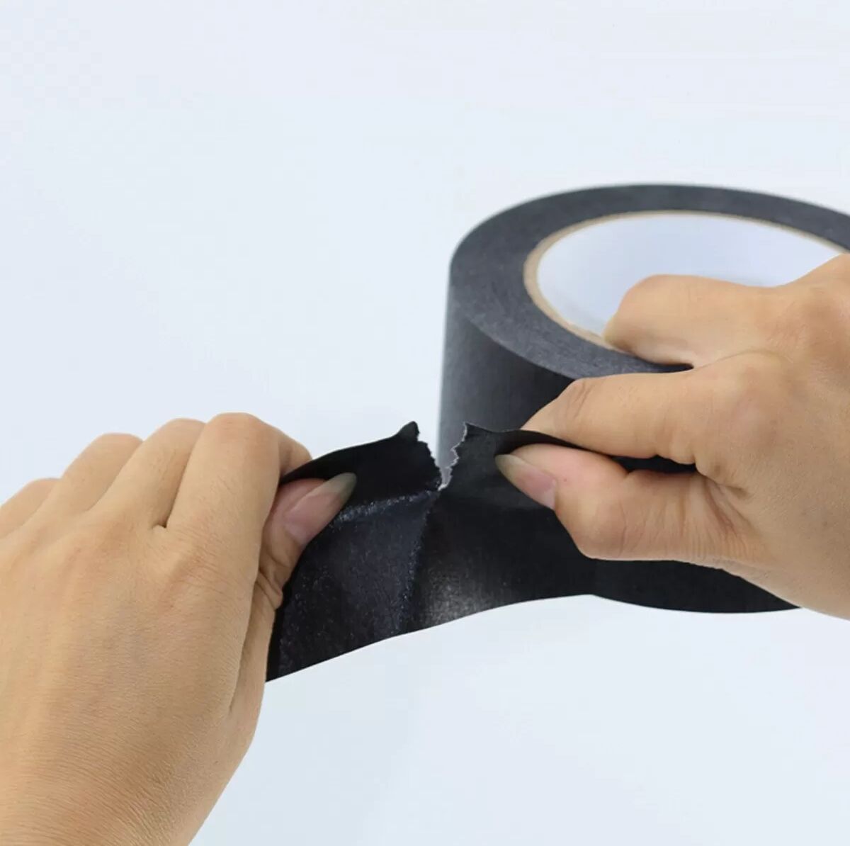 INF 3er-Pack Schwarzes Krepp-Papier-Abdeckband 50m – Stark haftend, Rückstandsfrei, Handreißbar für Lackieren, 3D-Druck und 1.5 cm