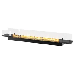 OutInFire INSERT SLIM - Schwarzer eingebauter Bioethanol-Biokamin mit Glas - 2000