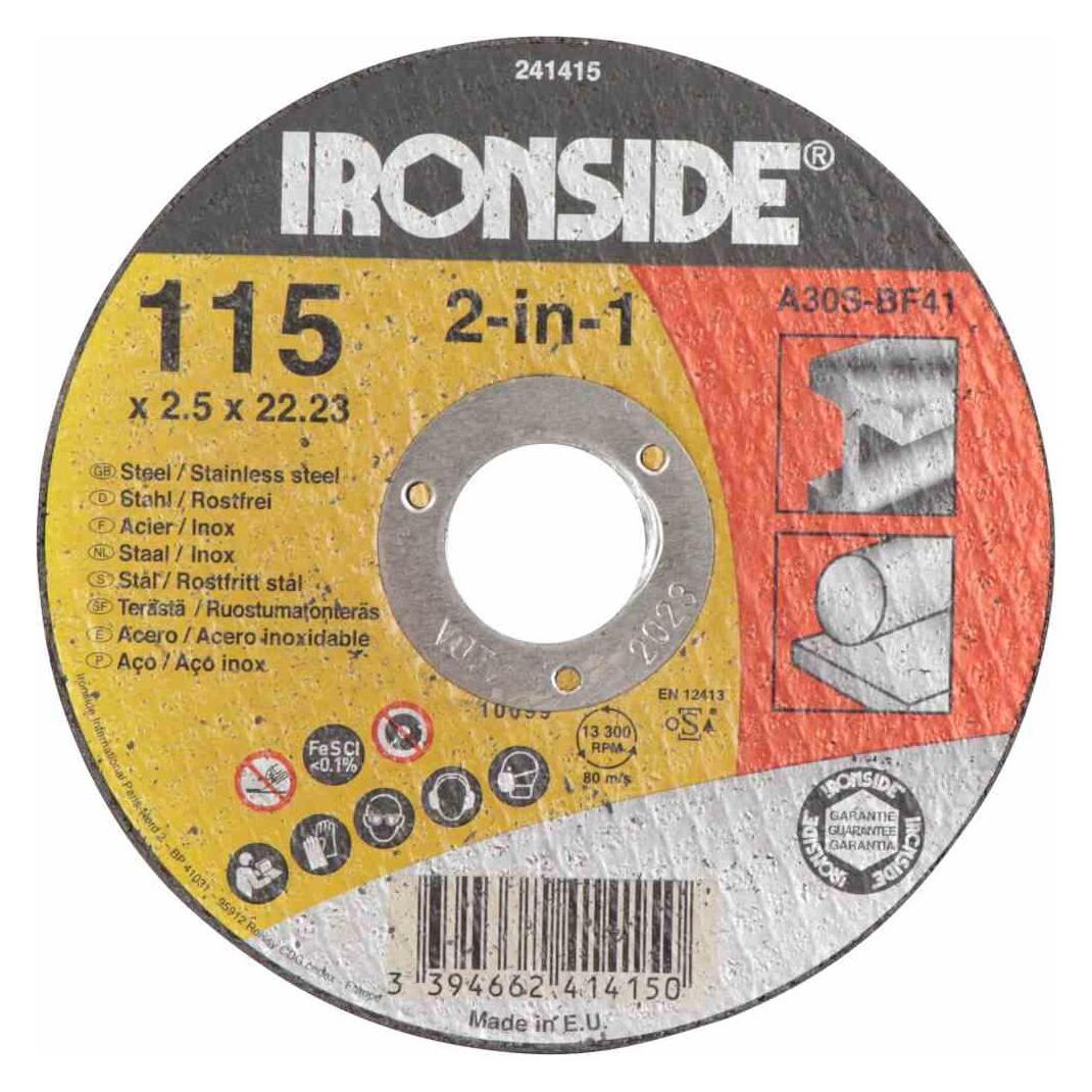 Ironside Trennscheibe für Metall 115 x 2,5 mm Bohrung 22mm (241415)