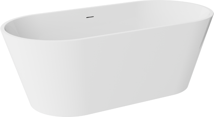 Besco Deeva 180x80 cm wanna wolnostojąca +  syfon Grafitowy Gun Metal  #WWA-180-DGM