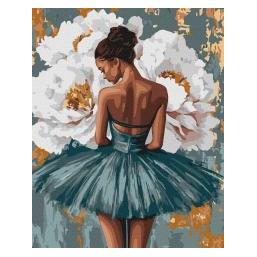 Ideyka Malen nach Zahlen - Ballerina mit Pfingstrosen (66129030)