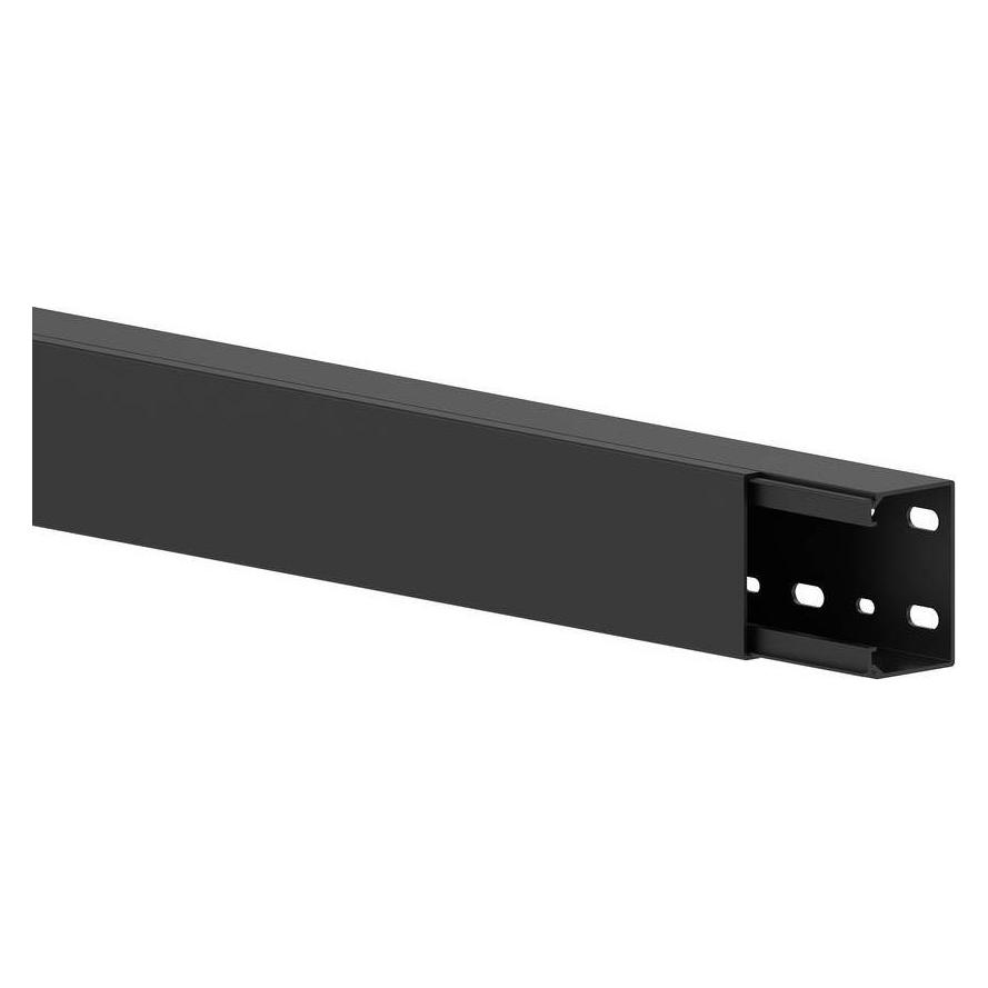 GGK 3638 LFG 40x60-9005 Leitungs- fhrungskanal PVC m.Bodenlochung schwarz (Kabelkanal, 200 cm) (3638)