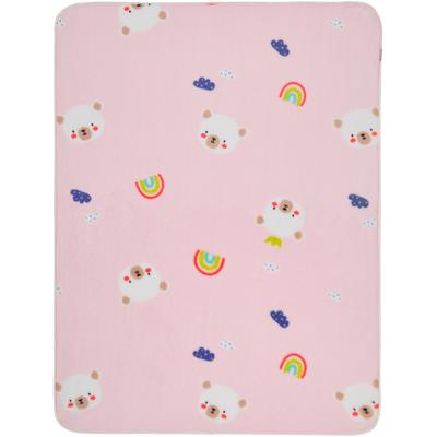 Babydecke STERNTALER "Babydecke Familie Bär", rosa, B:75cm L:100cm, Obermaterial: 100% Polyester, Wohndecken, Babydecke