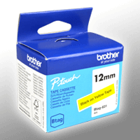 Originalband Brother Btag-631 12mm x 4m schwarz auf gelb nicht laminiert BTAG631