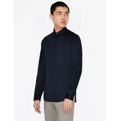 A|X Armani Exchange für Herren. 8NZCBDZN10Z1510 Klassisches marineblaues Hemd (S), Lässig, Party, Baumwolle, Langarm