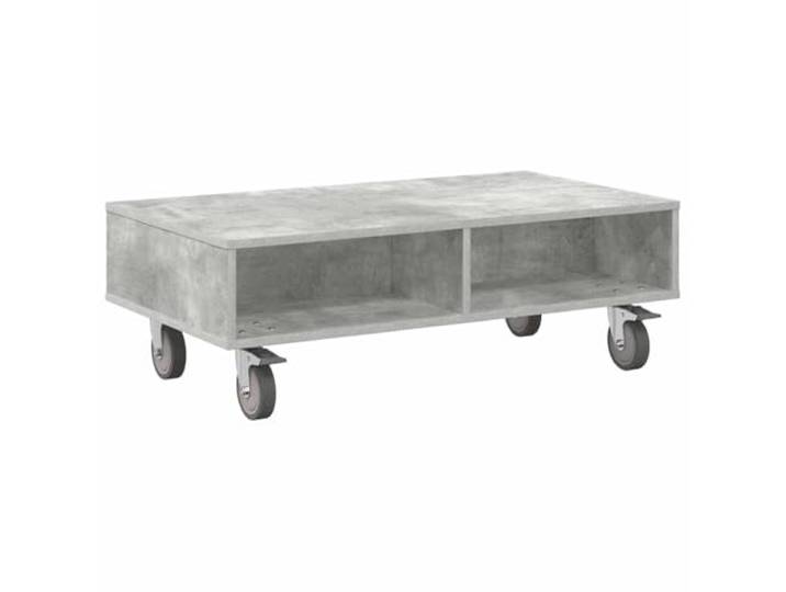 LMTYOENFG Beistelltisch mit Rollen Beton Grau 90x50x30 cm Praktischer Sofatisch aus Holzwerkstoff mit Stauraum für Wohnzimmer und Schlafzimmer. 4 Rollen bieten hohe Mobilität.