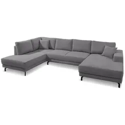 filippo Wohnlandschaft Castello Cord Grau Dunkelgrau