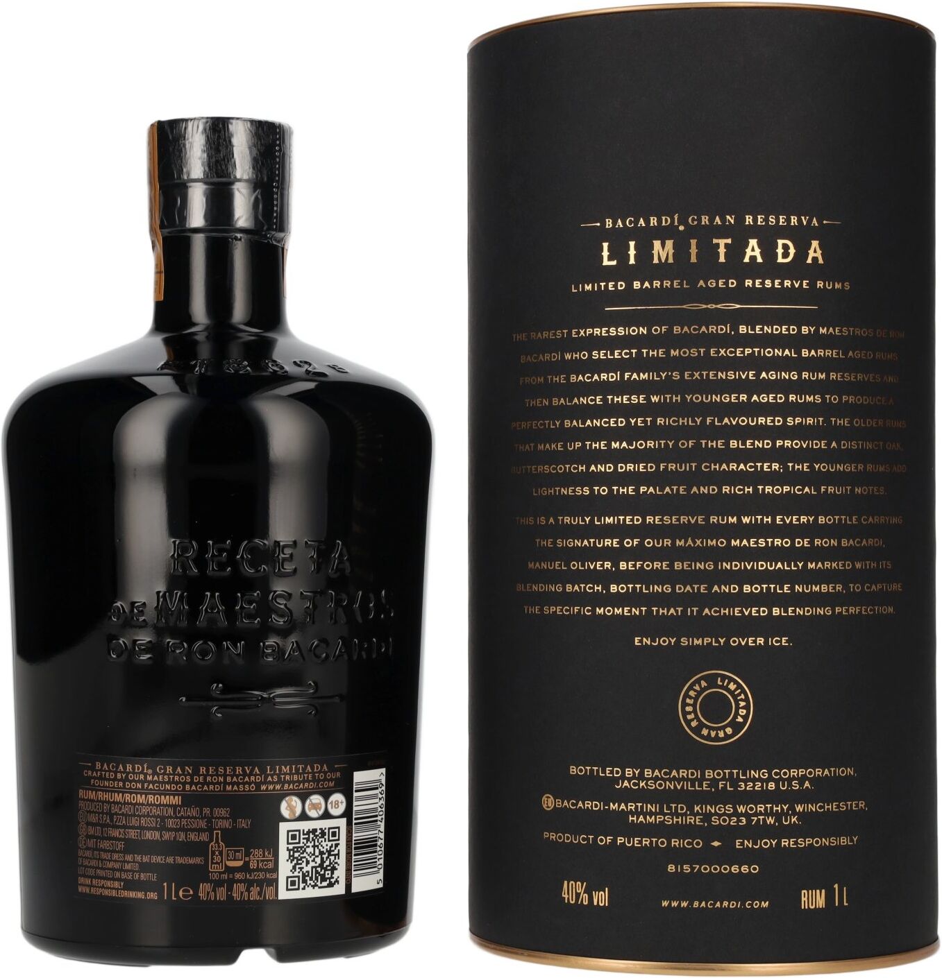 Bacardi Gran Reserva LIMITADA Limited Batch Rum 40% Vol. 1l in Geschenkbox