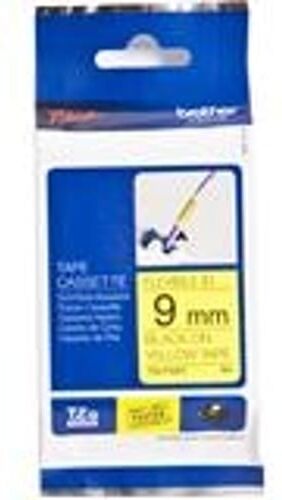 Brother TZe-FX621 cinta flexible 9mm texto negro sobre amarillo (8M)