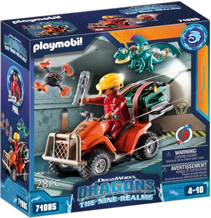 Playmobil Draken Quad & Phil, Draken De Negen Koninkrijken, 71085, Oranje, Multicolor