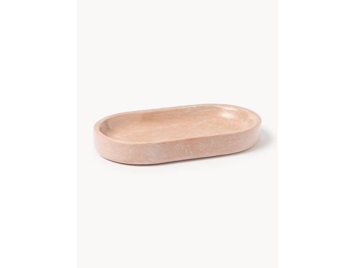 Plateau de service en marbre composite Elara, larg. 28 cm