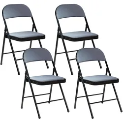KLAPPSTUHL 4er-Set Metall Dunkelgrau/Schwarz Sparks