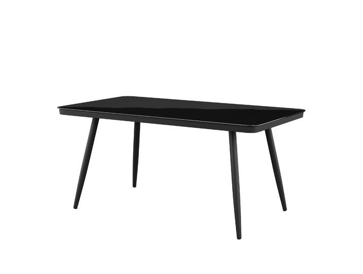 Gartentisch ARUBA 160 x 90 cm schwarz
