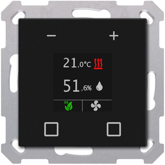 MDT Régulateur de température ambiante Smart 55 SCN-RTR55S06.01 noir mat (SCN-RTR55S06.01)