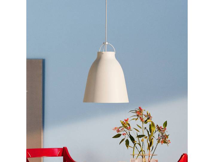 FRITZ HANSEN Designer Hängeleuchte Caravaggio P3, dimmbar, weiß / opal, für Wohn- / Esszimmer, Aluminium, Design