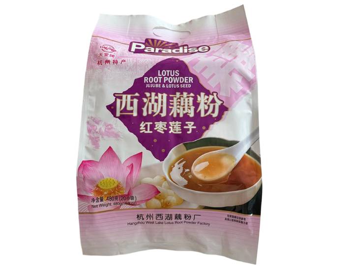 TianTang Poudre de racine de lotus avec dattes rouges et graines de lotus 480g
