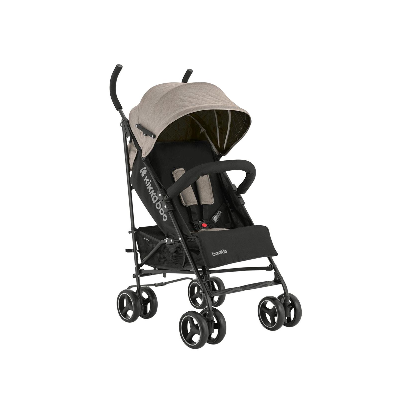 Kikkaboo Kinderwagen Käfer, Stahlrahmen, Korb, abnehmbare Vorderräder, Fußstütze braun