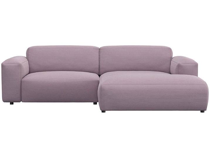 Ecksofa, Polyester, Soft Lavender 257×171 cm, Chaiselongue Rechts, Modern, FLEXLUX