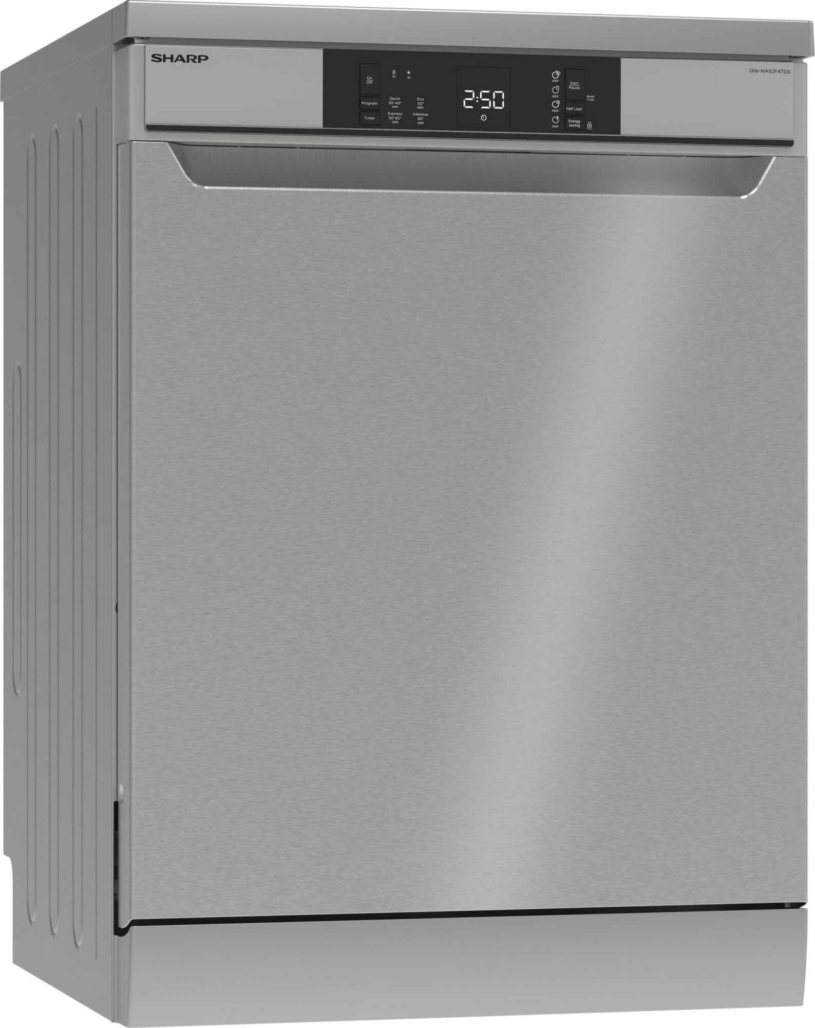 Sharp QW-NA1CF47DS-DE Stand-Geschirrspüler, 60 cm breit, 13 Maßgedecke, 2 Körbe, silber