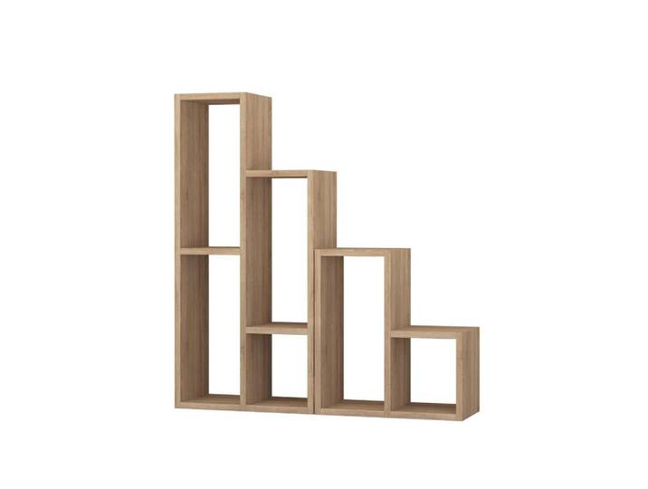 Calicosy Regal 10 Tabletts H89 cm - Sule, Eichefarben, Holzwerkstoff, 20x89x42 cm, Wohnzimmer, Raumteiler & Paravents, Raumteiler