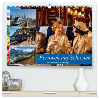 Fernweh auf Schienen (hochwertiger Premium Wandkalender 2027 DIN A2 quer), Kunstdruck in Hochglanz