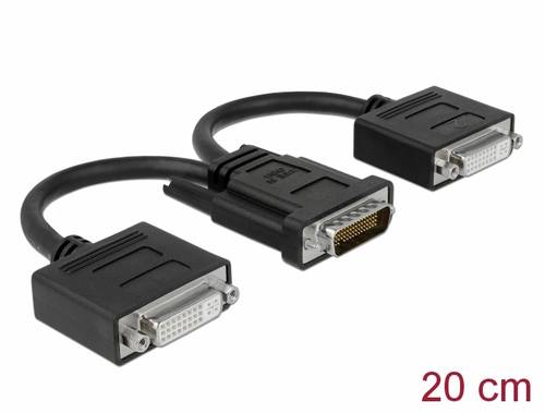 Delock 65281 DMS-59 / DVI Adapter [1x DMS-59 Stecker - 2x DVI-Buchse 24+5pol.] 20cm