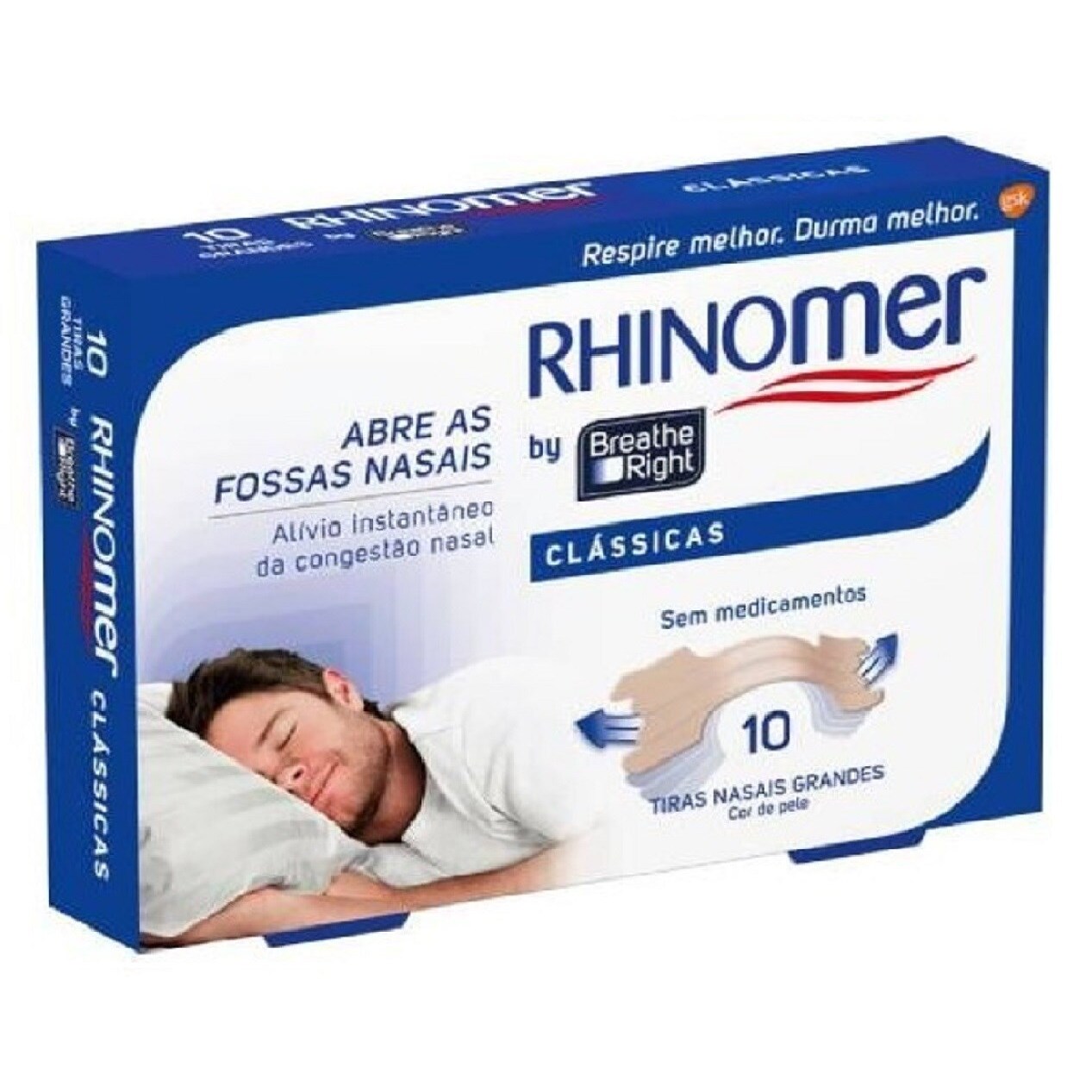 Rhinomer Tiras nasales Breathe Right 10&nbsp;un. Classic Large