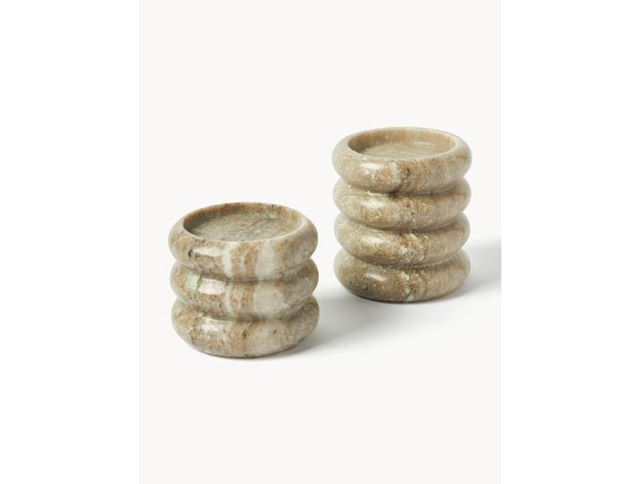 Bougeoirs en marbre Orta, 2 pièces