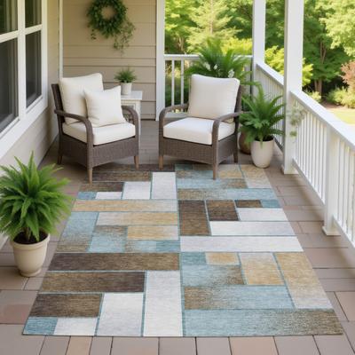 Addison Rugs Machine Washable Indoor/ Outdoor Geo Kingman Chantille Rug