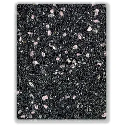 Terralith Farbmuster Edelsteinteppich - Rosenquarz / Nero-