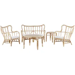 GARTENMÖBEL-SET 4-sitzer Rattan Beige Brindisi