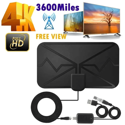 HDTV Indoor Digital TV Antenna Amplified Long Range 4K Antenna For Free Channels HDTV Indoor Digital TV Antenna Amplified Long Range 4K Antenna For Free Channels