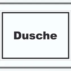 HB-Druck Dusche Aufkleber mit Text Hygiene waschen waagerecht A8 (52x74mm)