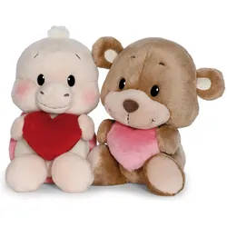 NICI Sortiment Kuscheltier Bren & Schildkrt (18 cm)
