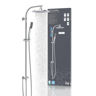 Duschsystem EISL "STILOVAL", grau (silberfarben), H:101cm, Brausegarnituren, Regendusche ohne Armatur, Duschsystem mit Kopfbrause und Handbrause
